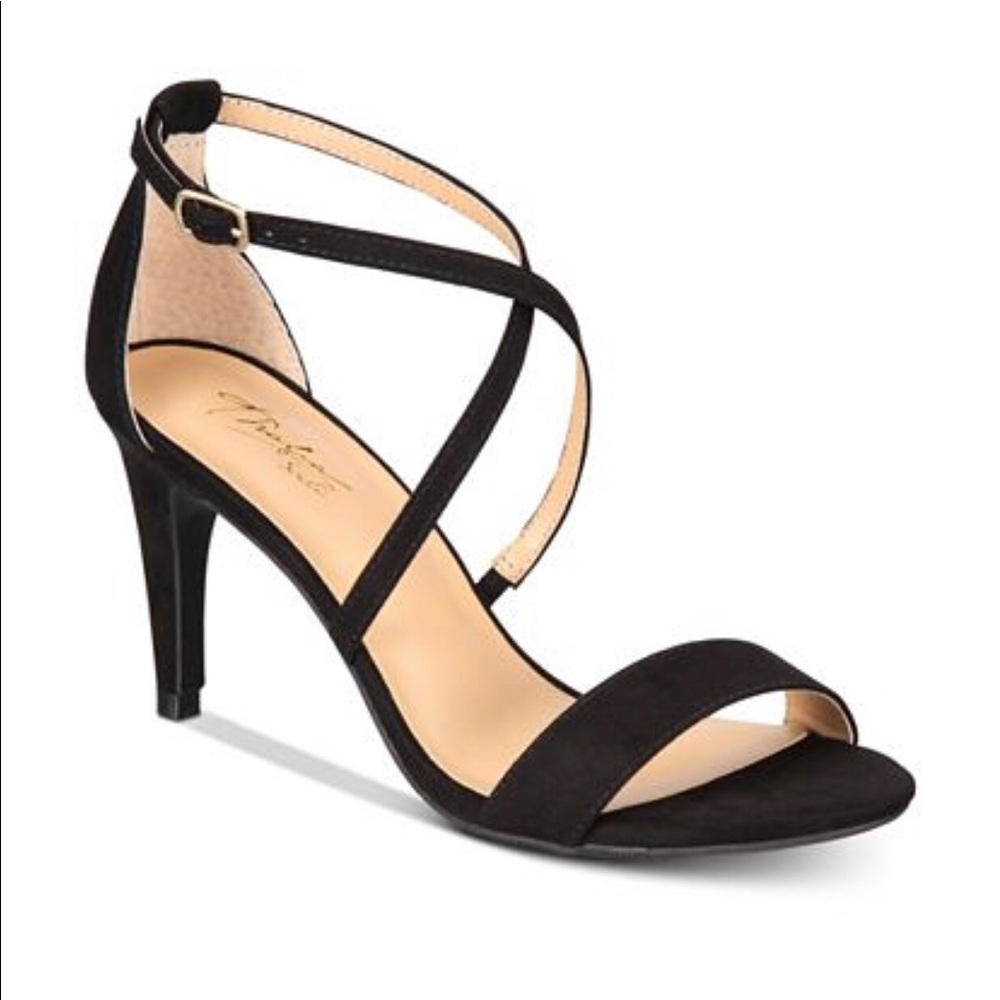 Thalia Sodi Pewter Prom Heels Size 11 worm once